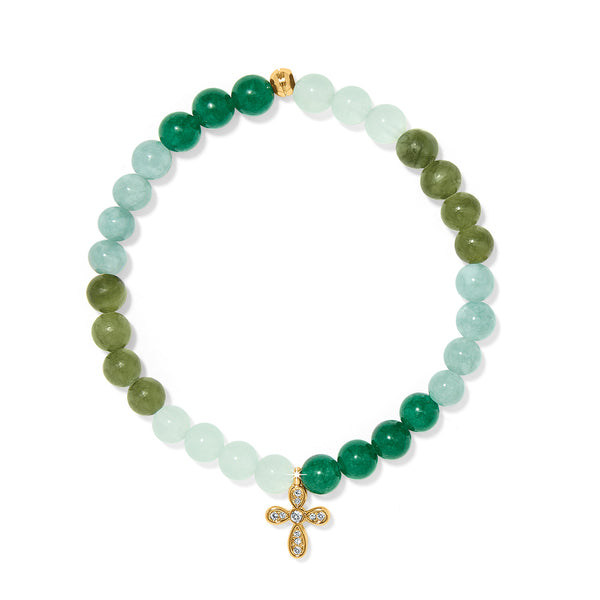 Enchanting Cross Gold Bracelet