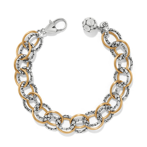 Pebble Link 2 Tone Bracelet