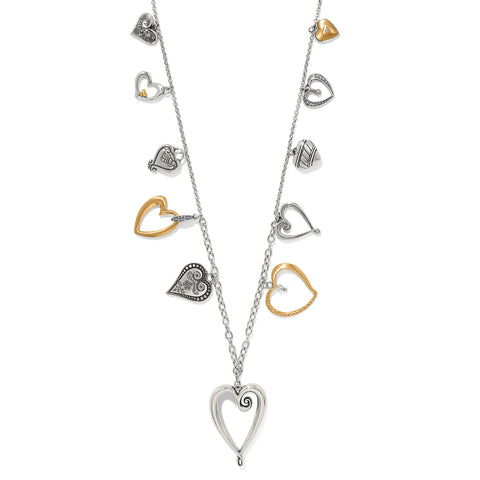 One Heart 2 Tone Necklace
