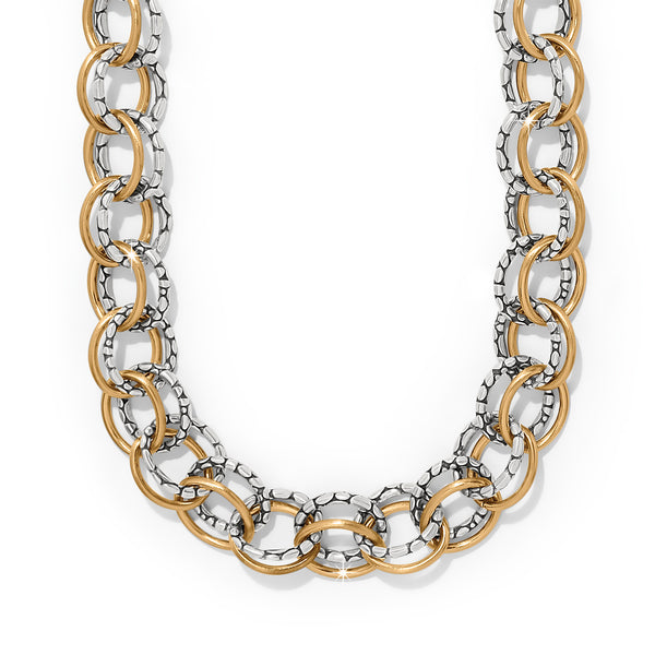 Pebble Link 2 Tone Necklace