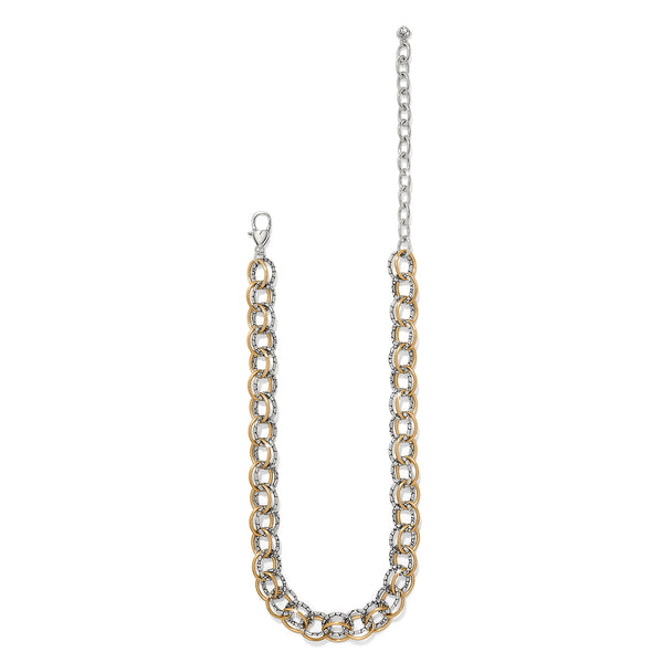 Pebble Link 2 Tone Necklace