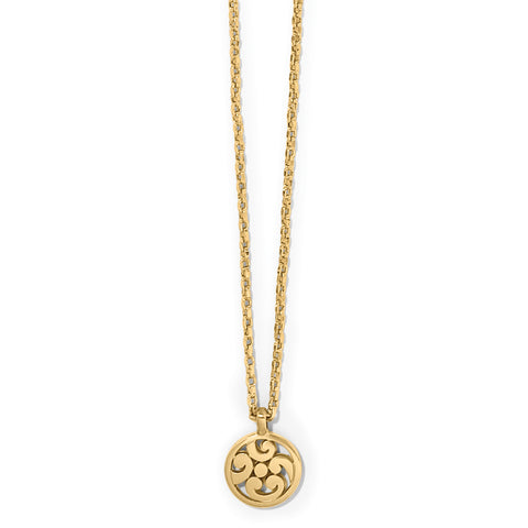 Contempo Medallion Gld Necklace