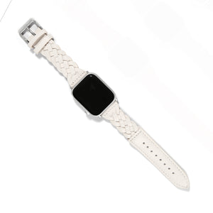Sutton Leather Band White