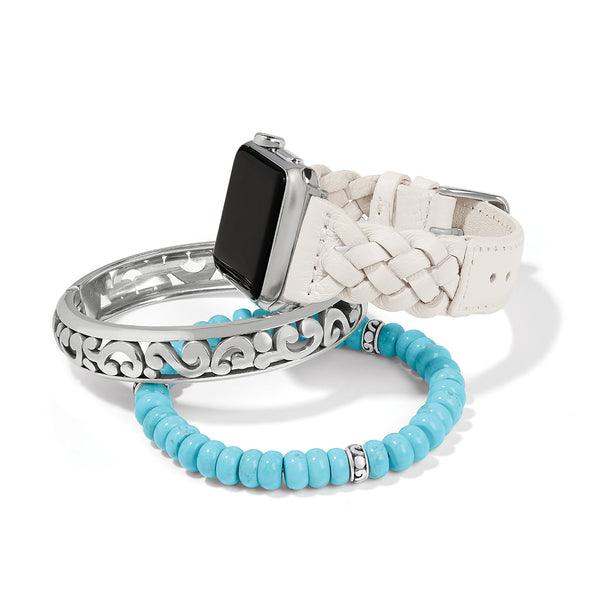 Sutton Leather Band White