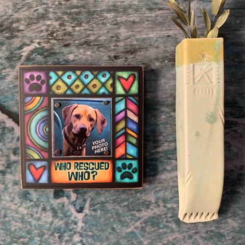 Who Rescued Who Wood Frame