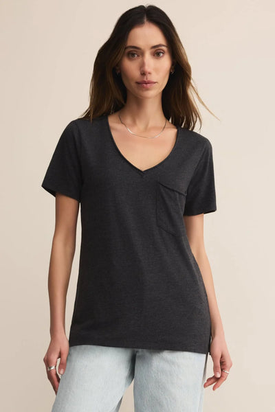 Black Pocket Tee