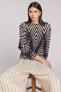 Lisa Chevron Print Crushed Top