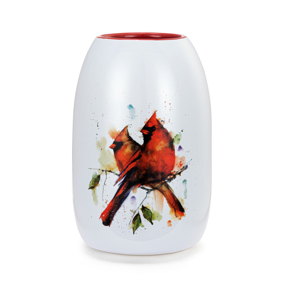 Cardinal Pair Color Vase