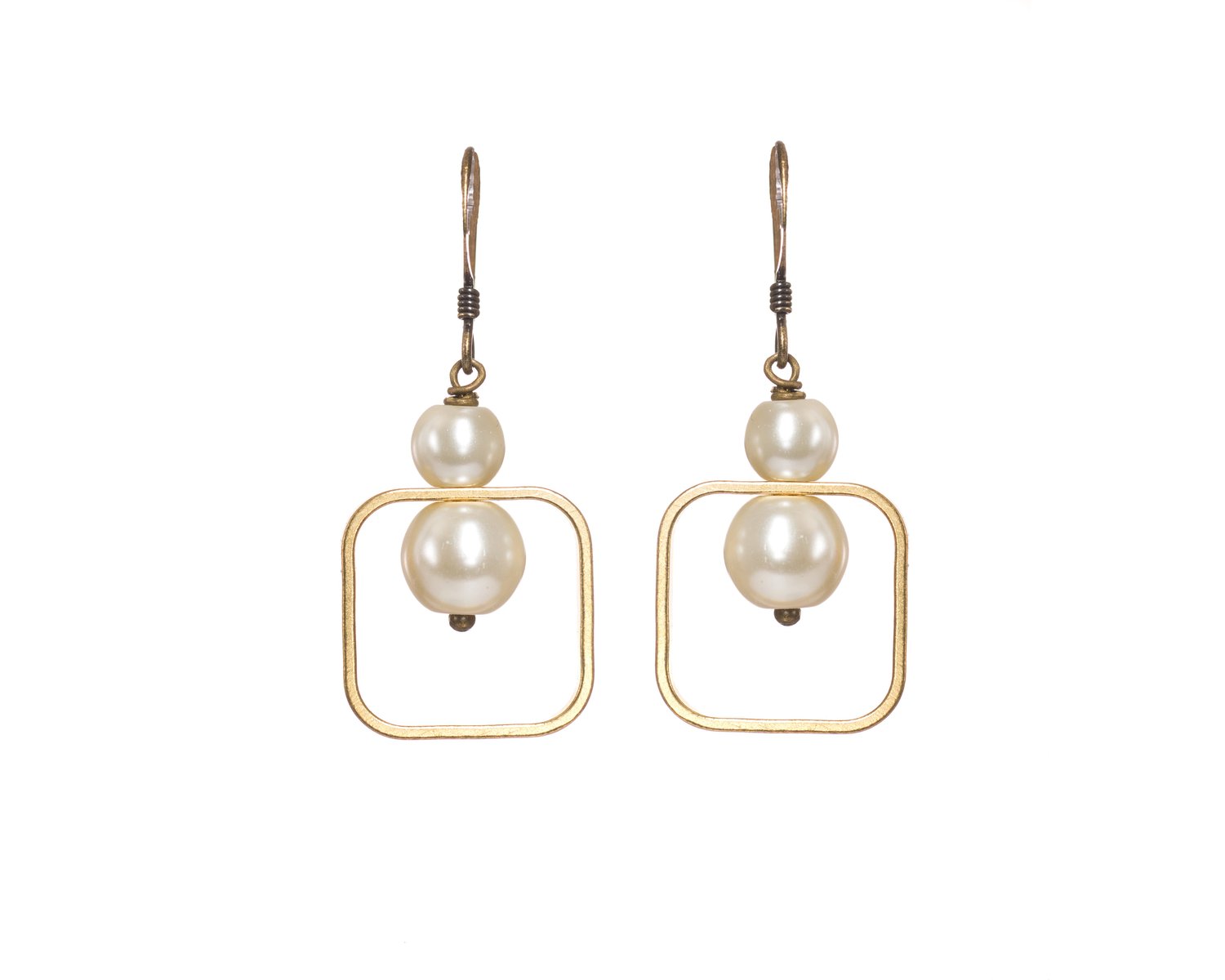 Square Pearl Earrings