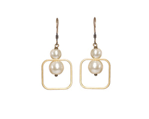 Square Pearl Earrings