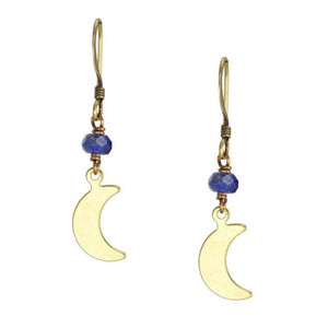 Lapis Moon Earrings