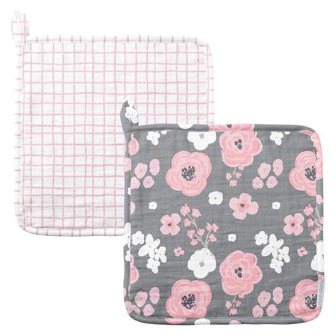 Flower Muslin Washcloths