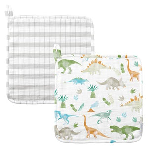 Dino Muslin Washcloths