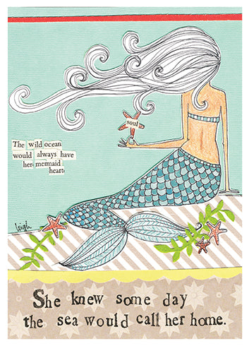 Mermaid Heart Card