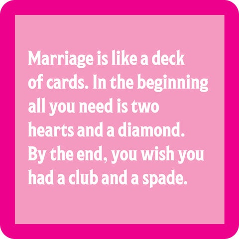 Marriage Deck of Cards Coaster