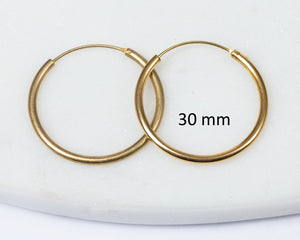 Brass Hoop Earrings