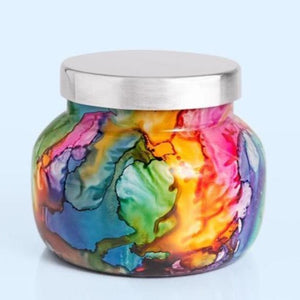 Watercolor Volcano Candle