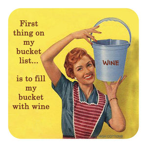 Bucket List Wine Coaster