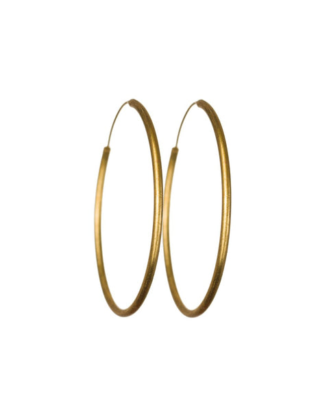 Brass Hoop Large Earrings