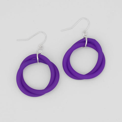 Purple Cefalu Swirl Earrings
