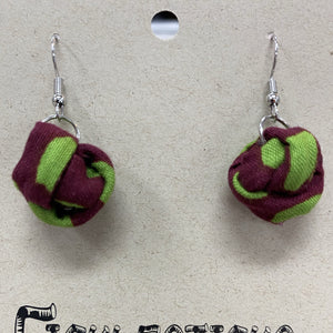 Gumball Earrings Eggplant/Green