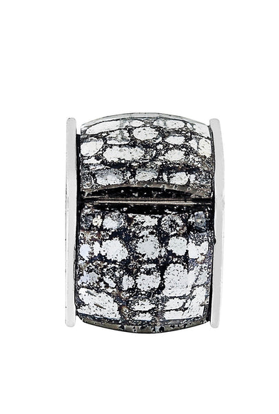 Black Patina Ice Cube Bead