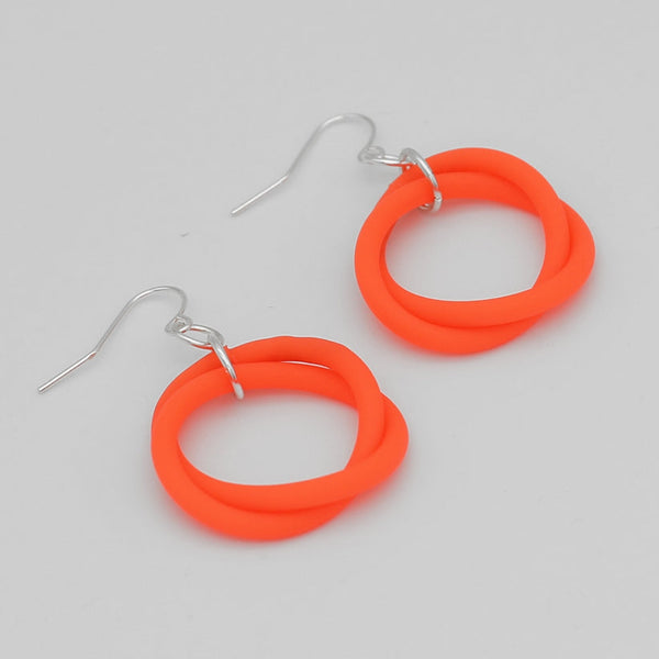 Orange Cefalu Swirl Earrings