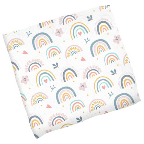 Rainbow Muslin Swaddle Blanket