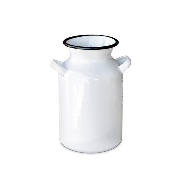 Farmhouse Enamel Milk Can Vase