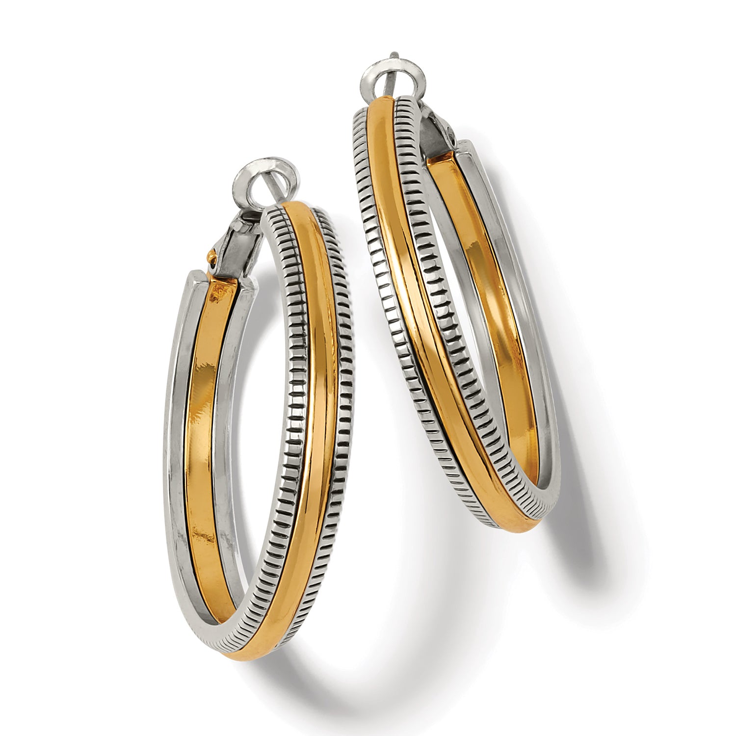 Interlok Noir Gold Hoop Earring