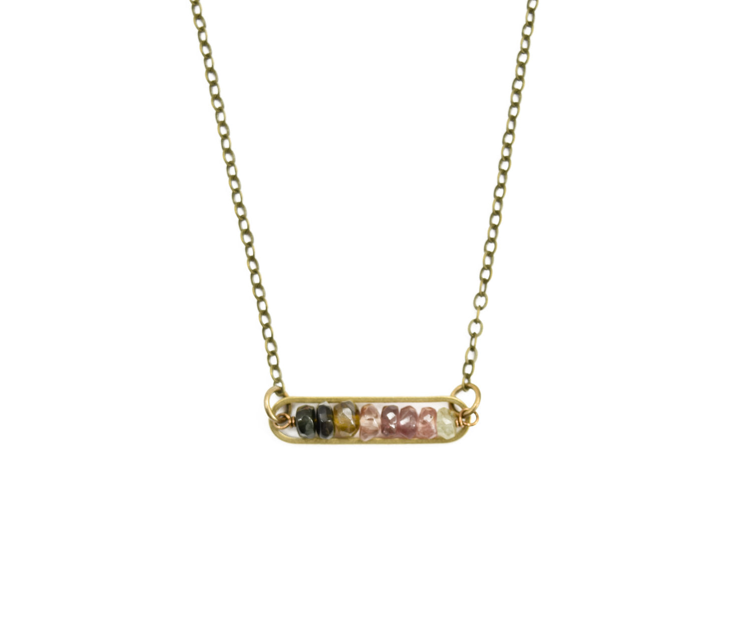 Tourmaline Peapod Necklace