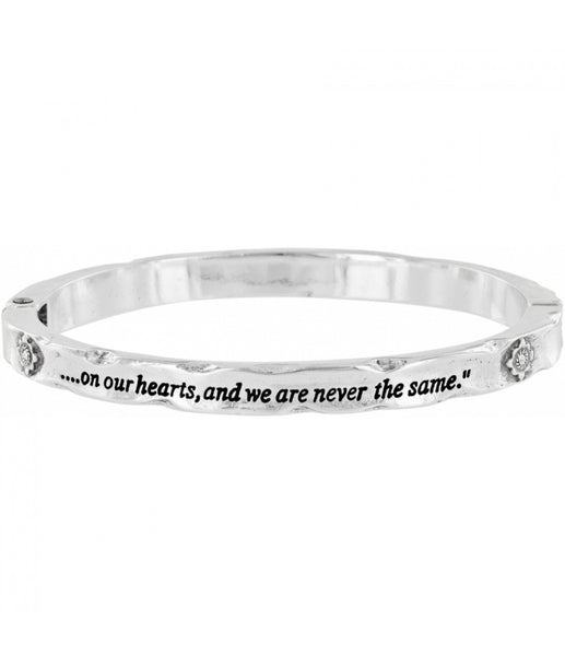 Footprints Hinged Bangle