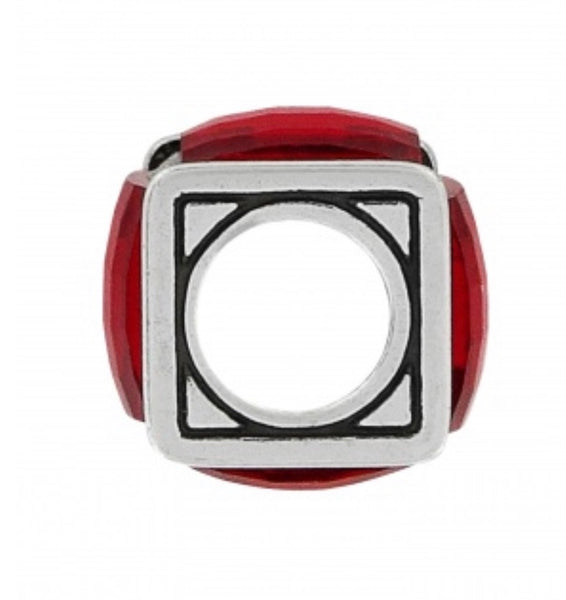 Red Ice Cube Bead