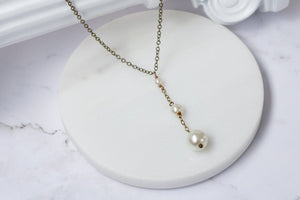 Pearl Chain Y Necklace