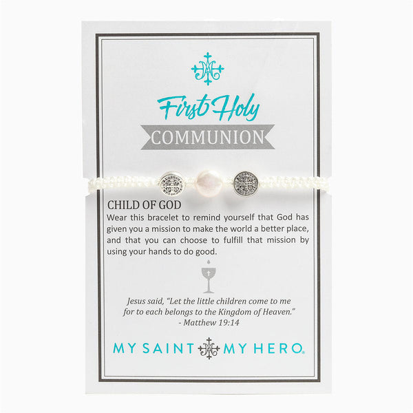 First Communion White Bracelet