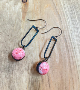 Pearly Pink Earrings