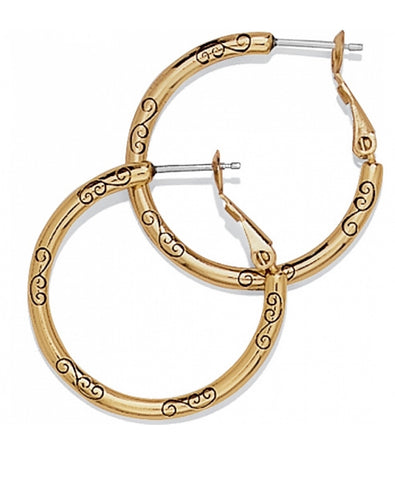 Small Gold Charm Hoop Earrings