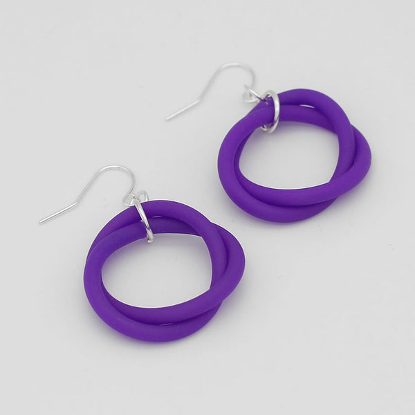 Purple Cefalu Swirl Earrings