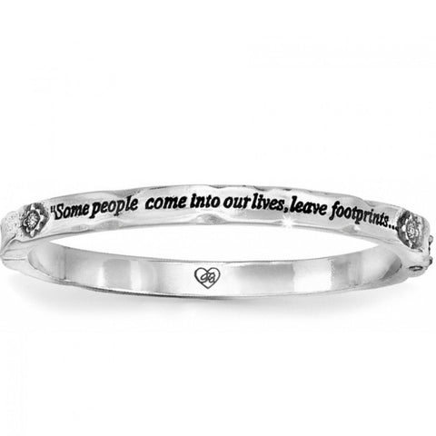 Footprints Hinged Bangle