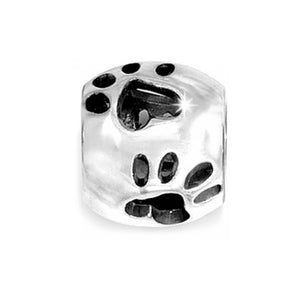 Silver Paw Bead