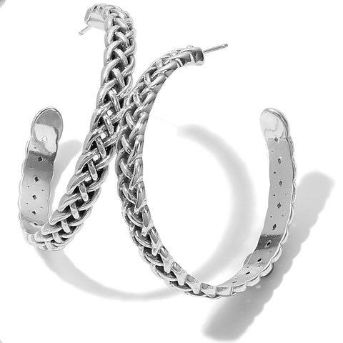 Interlok Braid Hoop Earrings