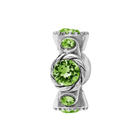 Peridot Halo Stargazer Spacer