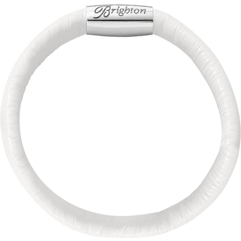 White Woodstock Bangle